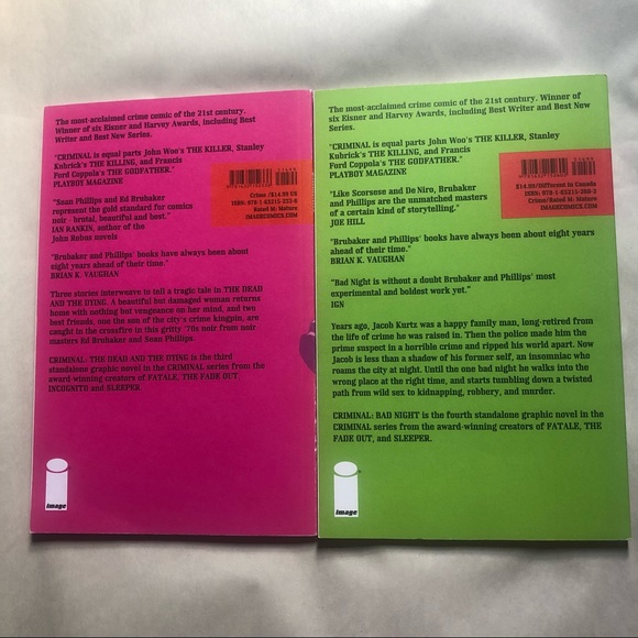 ❤️NWOT Bundle of 2 Criminal comic books Bad Night and The Dead and the Dying - Picture 2 of 4